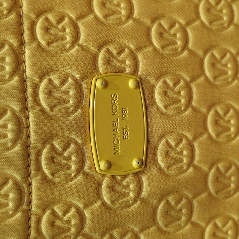 Yellow Embossed Tote Bag - Picture 3 of 11